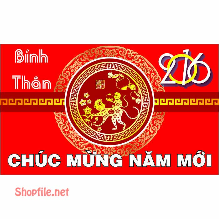 vector mẫu thiệp chúc tết 2016