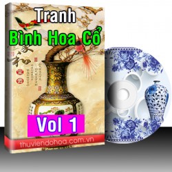 Tranh bình hoa cổ Vol 1 (135 mẫu)