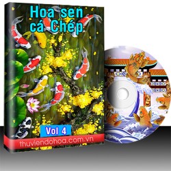 Tranh hoa sen cá chép vol 4 (443 mẫu)